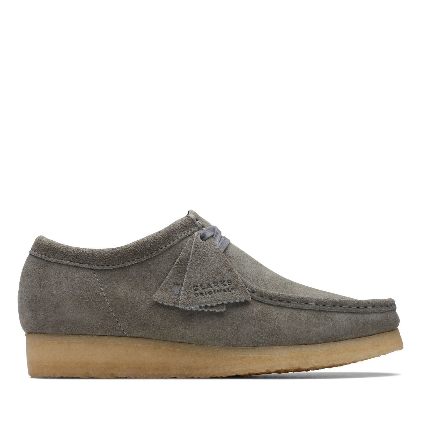 CLARKS WALLABEE GREY SUEDE