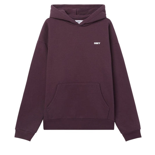 OBEY BOLD STAR EXTRA HEAVY HOOD FLEEC PLUM PERFECT