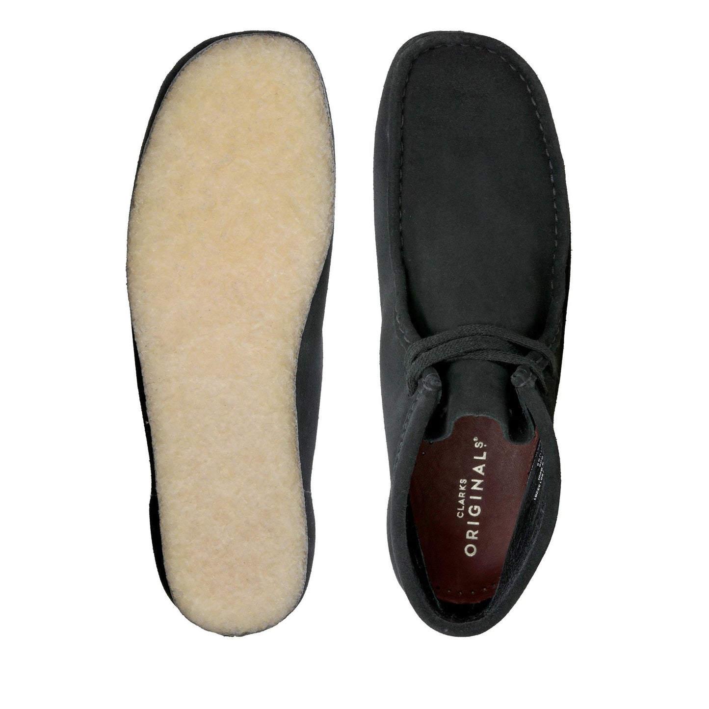 CLARKS ORIGINALS Wallabee Boot Pelle scamosciata Nera