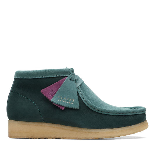 CLARKS WALLABEE BOOT W TEAL